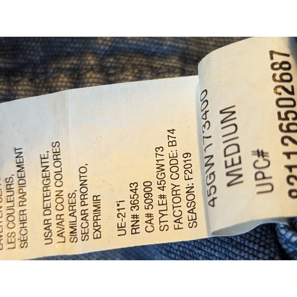 IZOD Men's Saltwater Wash Long Sleeve Button Down Shirt Size Medium Blue - Picture 12 of 13